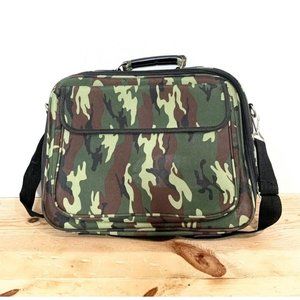 Camouflage Messenger Laptop Bag With Padded Cross Body Strap Carry Handle 15x12